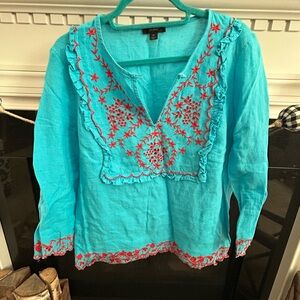 J. Crew Vibrant Blue Blouse